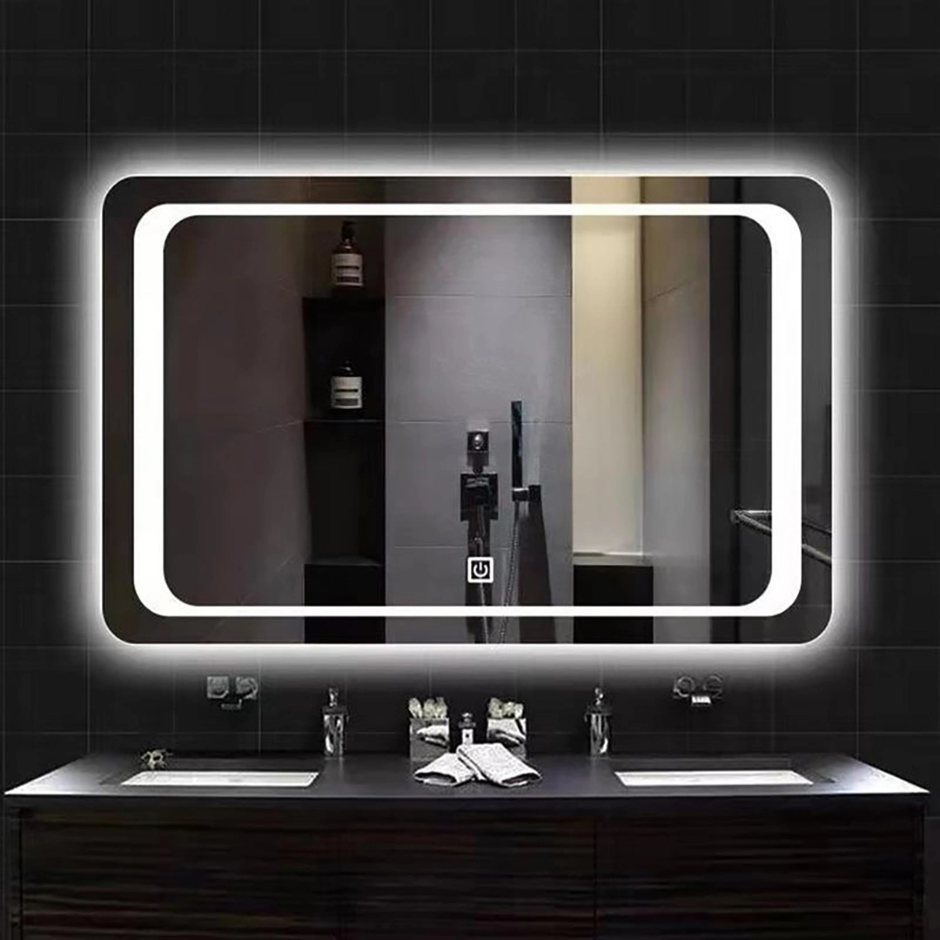 Modern Wall Mounted Touch Sensor Switch Infinity Custom Speculum Bathroom Accensa Mirror