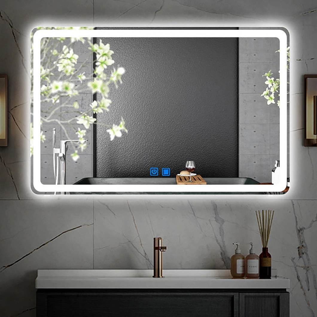 Modern Wall Mounted Touch Sensor Switch Infinity Custom Speculum Bathroom Accensa Mirror