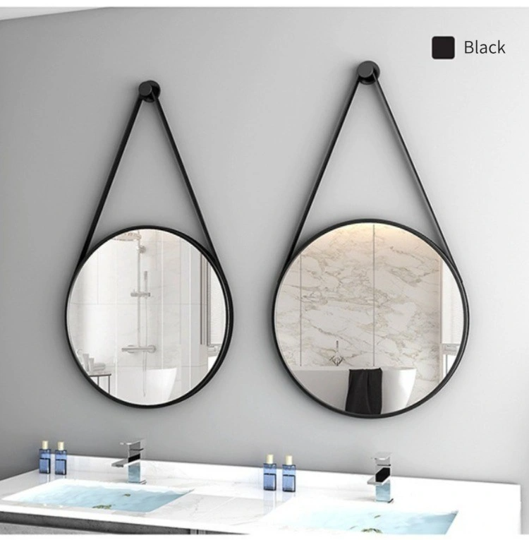 Fashion Modern Style PU Belt Wall Mirrors Home Decor Pendens Speculum Circum Decor Wall Mirror
