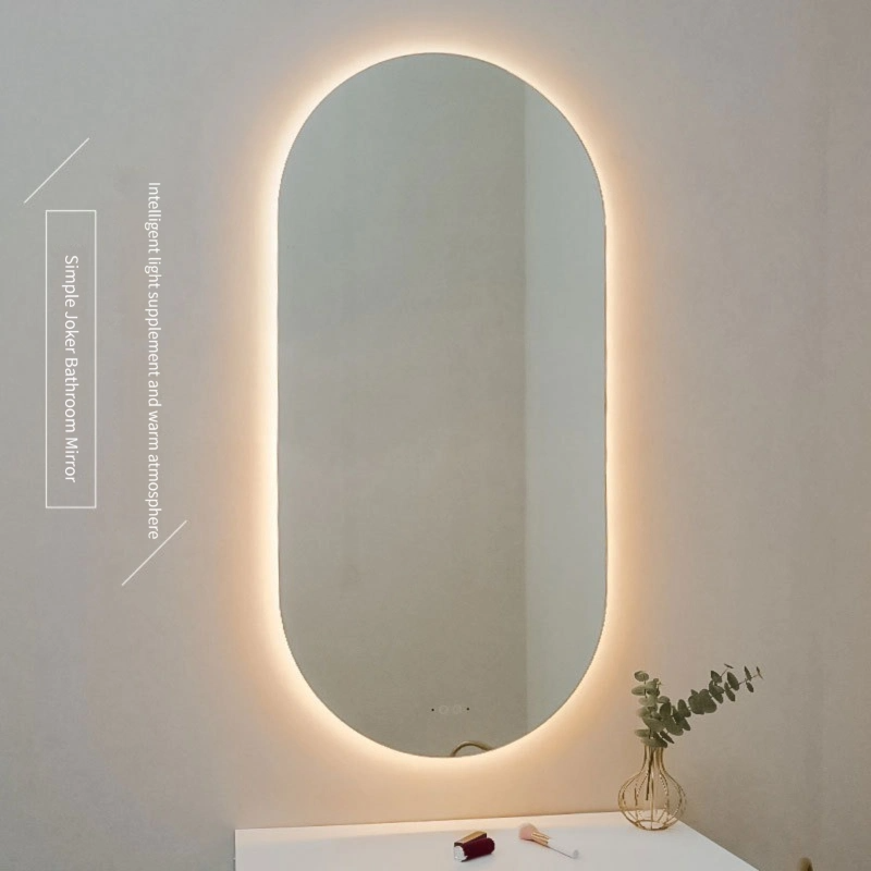 Intellegens Bathroom Speculum Wall-inevectus DUXERIT Bathroom Speculum cum luce Anti-Fogging Latrina Speculum
