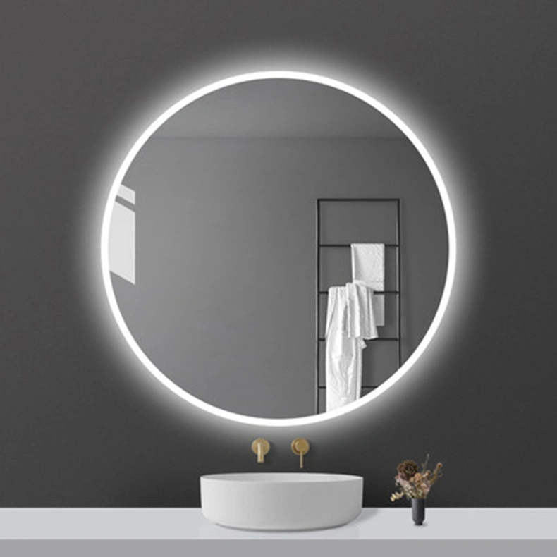 Modern Home Frameless Round Backlit LED Accensus Bathroom Speculum Decorative Bath Wall Speculum