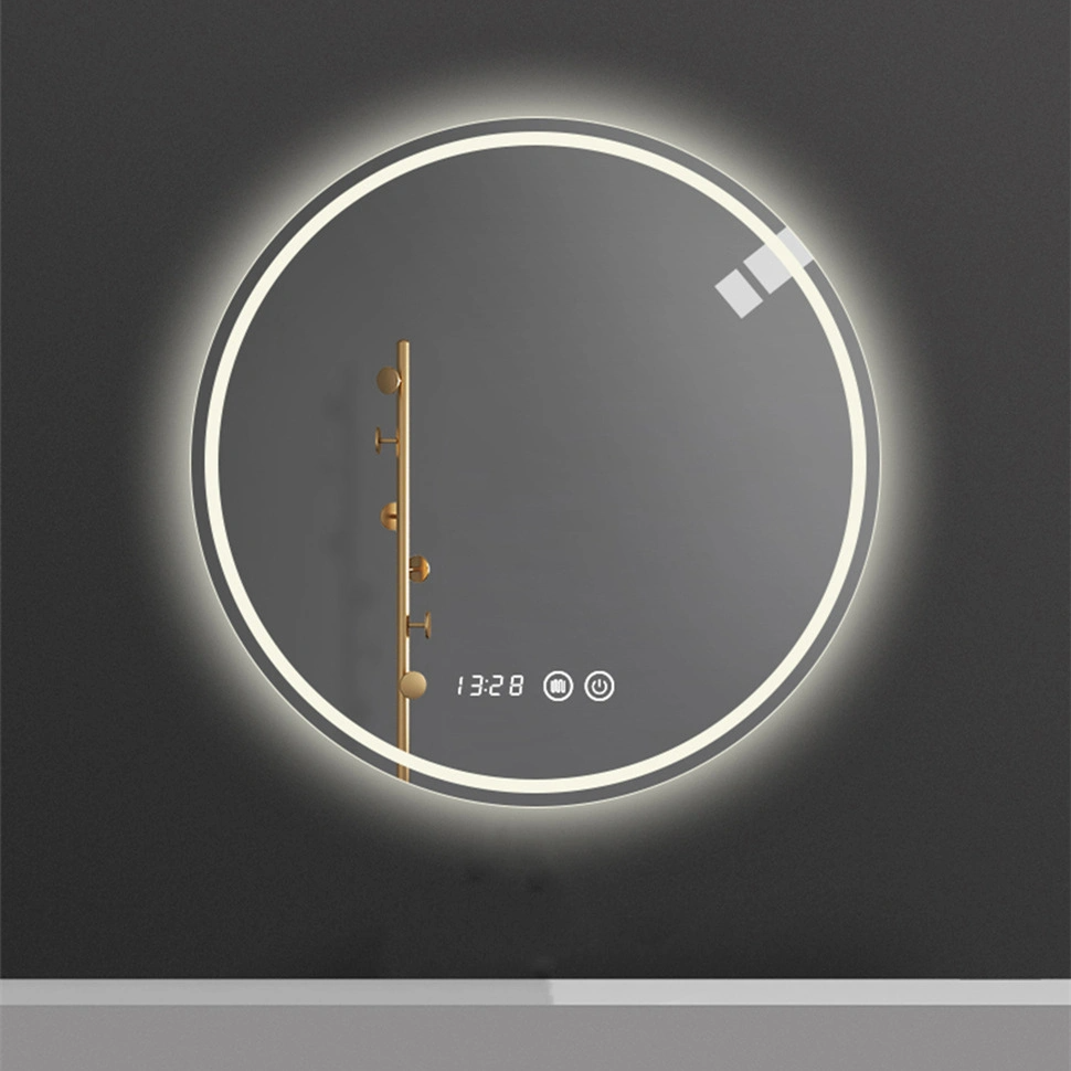 Modern Home Frameless Round Backlit LED Accensus Bathroom Speculum Decorative Bath Wall Speculum