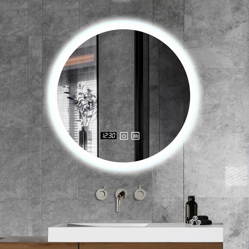 Modern Home Frameless Round Backlit LED Accensus Bathroom Speculum Decorative Bath Wall Speculum