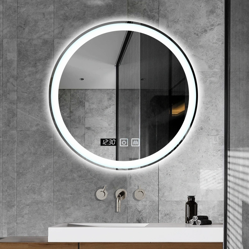 Modern Home Frameless Round Backlit LED Accensus Bathroom Speculum Decorative Bath Wall Speculum